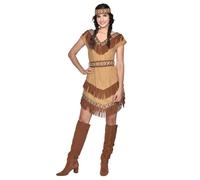 amscan (PKT) (9910908) Adult Ladies Native Indian Costume (UK 10-12)
