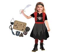 amscan (PKT) (9911445) Child Girls Pirate Girl Set Costume (8-10yr)