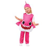 amscan (PKT) (9913327) Child Girls Baby Shark Pink Mummy Costume (1-2yr)
