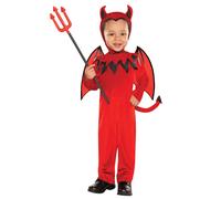 amscan (PKT) (997530) Child Boys Devil Toddler Costume (4-6yr), Red