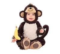 Children's Brown Cute Animal Zoo Theme Birthday Jumpsuit Monkey Around Costume