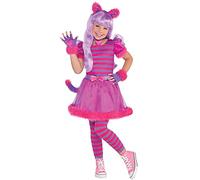 amscan (PKT) (Fix 12/25) (847245) Child Girls Cheshire Cat Costume (4-6yr)