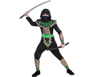 amscan (PKT) (Fix 12/25) (ABF) (EB-997022) Child Boys Dragon Slayer Ninja Costume (8-10yr)