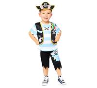 amscan (PKT) (Fix 2/2) (9910166) Child Boys George Pig Pirate Costume (2-3yr) - Peppa Pig