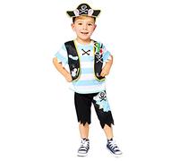 Boys Officially Licensed Peppa Pig Pirate George Fancy Dress Costume With Parrot