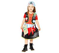 amscan (PKT) (Fix 3/1000) (9910170) Child Girls Peppa Pig Pirate Dress Costume (3-4yr)