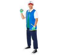 amscan (PKT) (Fix 50/50) (9908895) Adult Mens Pokemon Ash Costume (Standard)