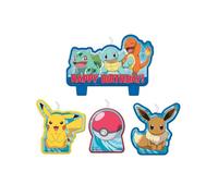 amscan Pokemon Birthday Character Candle Set - 4 pcs