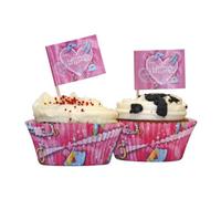 Amscan Princess Muffin Cases With Picks Pink (One Size)