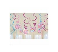 Amscan Princess Swirl Hanging Decoration Pink/blue (One Size)