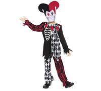 Amscan - Red Jester Boy Kids Halloween Fancy Dress Costume Age: 3-10 Years