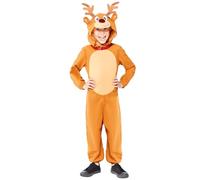 amscan Reindeer Jumpsuit Costume (2-3 Years, Unisex, Christmas)
