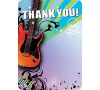 Amscan Rockin' Superstar Thank You Notes Set (40 Piece), Multicolor, 5 1/2" x 4" [Parallel Import]