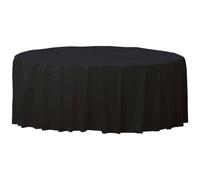 Amscan Round Plastic Party Tablecover Black (One Size)