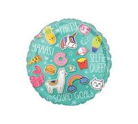 Amscan Selfie Celebration Foil Balloon Green/pink/white (One Size)