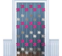 Amscan Shimmer 21St Birthday Door Decoration Pink/white (One Size)