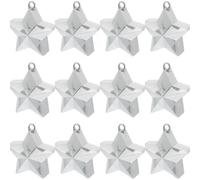 amscan Shinny Silver Star Balloon Weights Party Decoration-1 Pc, 170g