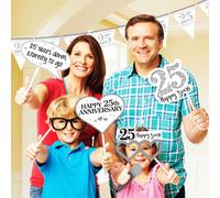 Amscan Silver Anniversary Photo Props Kit Amscan Silver