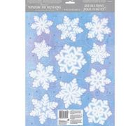 amscan Snowflake Window Decorations - 45.7cm x 30.5cm - 1 Pc