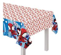 Amscan Spidey & Friends Plastic Tablecloth for Party Table - 54 x 96 Inches | Multicolor | Pack of 1