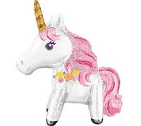 Amscan Standing Unicorn Shape Foil Balloons-1 pc, Various, Large