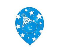 Amscan Stars 1St Birthday Balloon (Pack Of 6) Blue/white (One Size)