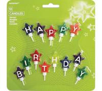 Amscan Stars Happy Birthday Candle (Pack Of 13) Multicoloured (One Size)