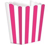 Amscan Striped Popcorn Holder (Pack of 5) in Pink | Size: Medium Amscan Pink M