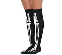 Amscan Suit Yourself Bones Over The Knee Thigh High Skeleton Dead Socks 394303