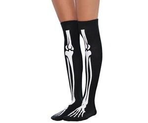 Amscan Suit Yourself Bones Over The Knee Thigh High Skeleton Dead Socks 394303
