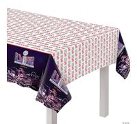 amscan Super Bowl LVIII All-Over-Print Plastic Tablecloth - 54" x 96" (1 pack) | Premium Plastic, Perfect for Festive Football-Themed Events