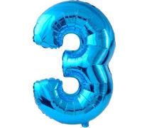 Amscan Super Shape Number 3 Balloon, Blue
