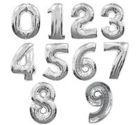 Amscan Supershape Silver Number Balloons Silver (4)