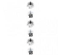 Amscan Time To Party Column 18Th Decoration Black/silver (One Size)