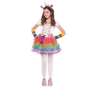 amscan Unicorn Rainbow Dress with Headband and Warmers - Age 3-4 Years - 1 PC