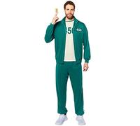 Amscan - Unisex Adults Officially Licensed Squid Game Player 456 Green Tracksuit Fancy Dress Costume Size: XS-XL