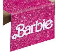 Amscan Vibrant Pink Malibu Barbie Table Runner -13" x 72" (1 Pc.) - Stunning Decoration Perfect for Kids' Parties