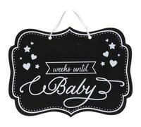 Amscan Weeks Until Baby Shower Chalkboard Sign Black/white (One Size)