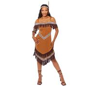 amscan Women's Indian Princess Size 14-16 Costume Set, Tan, (Pack of 3)