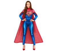 amscan 9915767 - Women's Official DC Comics Supergirl Jumpsuit Adults Fancy Dress Costume Size: 16-18