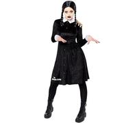 Amscan - Women's Officially Licensed Wednesday Addams Halloween Costume Size: 6-18