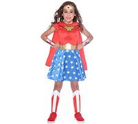 amscan 9906084 - Kids Official Warner Bros. DC Comics Wonder Woman Classic Fancy Dress Costume Age: 8-10 Yrs
