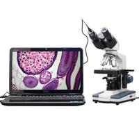 AmScope B120C-E1 40X-2500X LED Digital Binocular Compound Microscope w 3D Stage +1.3MP USB Camera