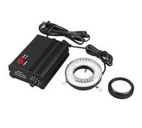 AmScope LED-80MB 80-LED Microscope Ring Light Black with Metal Body and Adapter