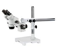 AmScope SM-3BX Professional Binocular Stereo Zoom Microscope, WH10x Eyepieces, 3.5X-45X Magnification, 0.7X-4.5X Zoom Objective, Ambient Lighting, Single-Arm Boom Stand, Includes 0.5x Barlow Lens