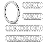 AMSGANK 100 PCS Keyring Rings 25mm Key Ring Hoop for Keychain, Car Keys, Dog Tag Ring, DIY Craft, Home Keys Organization, Flat Split Rings