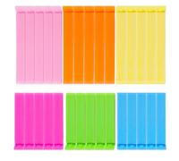 AMSGANK 30 Pcs Food Bag Clips, Plastic Sealing Bag Clips Multicoloured Storage Bag Sealing Clips Reusable for Keeping Food Fresh, Kitchen & Home Use in 2 Sizes & 6 Colours