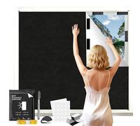 AMSGANK Blackout Blinds 300 x 145cm, 100% Blackout Blinds Curtain for Window No Drill Portable Blackout Shades Film for Bedroom Home Office Loft Travel Car