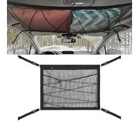 AMSGANK Cargo Net for Van, Car Ceiling Cargo Net Adjustable Mesh Roof Storage Organiser with Drawstring Large Capacity Campervans Camping Accessories for Putting Quilt Toys Sundries
