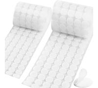 AMSGANK Dots Self-Adhesive 10 mm / 20 mm, 408 Pairs of Dots Self-Adhesive Tape Round Strong Adhesive Dots for Paper Metal Plastic Leather Crafts (White)